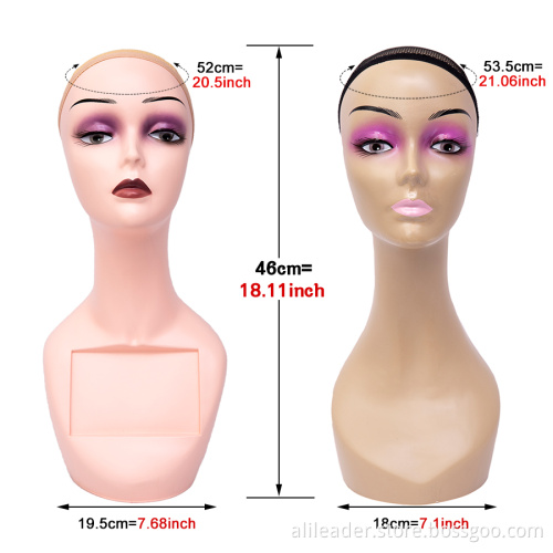 Wig Display Realistic African Female Mannequin Head